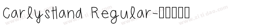 CarlysHand Regular字体转换